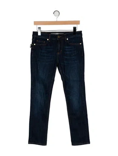 Pre-owned Zadig & Voltaire Mid-rise Straight Leg Jeans In Blue