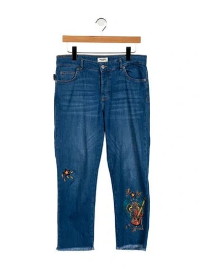 Pre-owned Zadig & Voltaire Mid-rise Straight Leg Jeans In Blue