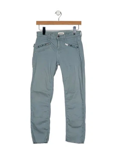 Pre-owned Zadig & Voltaire Mid-rise Straight Leg Jeans In Blue