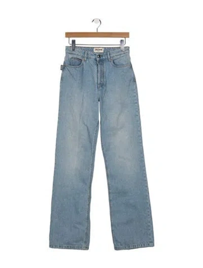 Pre-owned Zadig & Voltaire Mid-rise Straight Leg Jeans In Blue