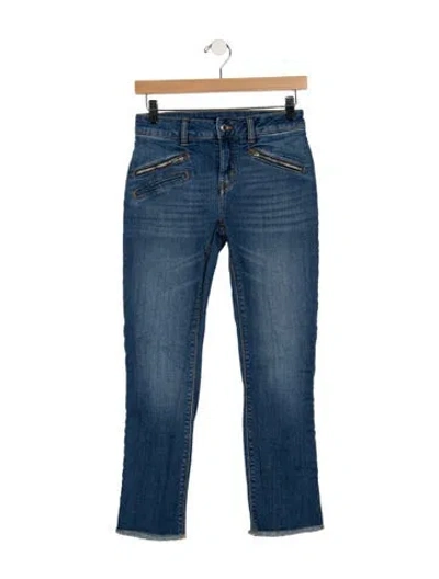 Pre-owned Zadig & Voltaire Mid-rise Straight Leg Jeans In Blue