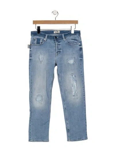 Pre-owned Zadig & Voltaire Mid-rise Straight Leg Jeans In Blue