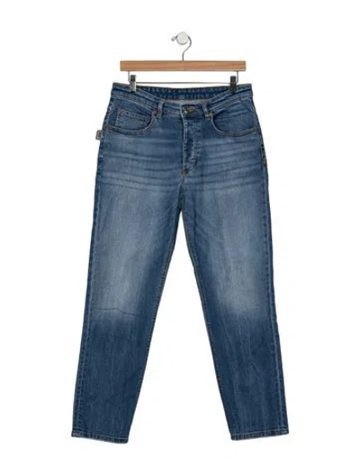 Pre-owned Zadig & Voltaire Mid-rise Straight Leg Jeans In Blue