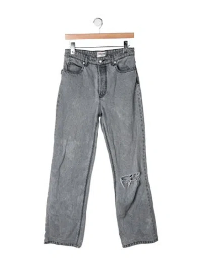Pre-owned Zadig & Voltaire Mid-rise Straight Leg Jeans In Green/grey