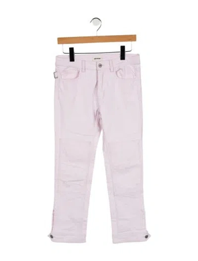 Pre-owned Zadig & Voltaire Mid-rise Straight Leg Jeans In Purple