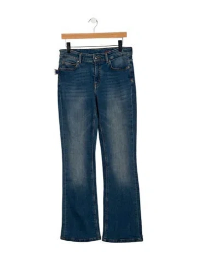 Pre-owned Zadig & Voltaire Mid-rise Wide Leg Jeans In Blue