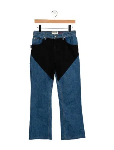 Pre-owned Zadig & Voltaire Mid-rise Wide Leg Jeans In Blue