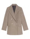 Zadig & Voltaire Miew Double-breasted Buttoned Coat In Neutral