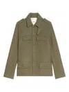 Zadig & Voltaire Military-pocket Buttoned Jacket In Green