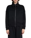 Zadig & Voltaire Milly Studded Patch Zip Sweatshirt In Black