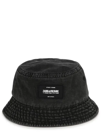Zadig & Voltaire Mini Cotton Hat For Boys In Black