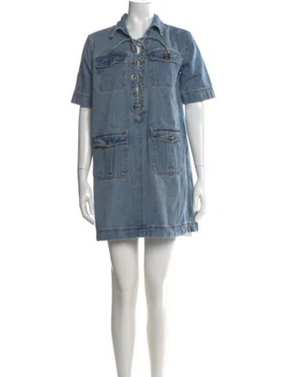 Pre-owned Zadig & Voltaire Mini Dress In Blue
