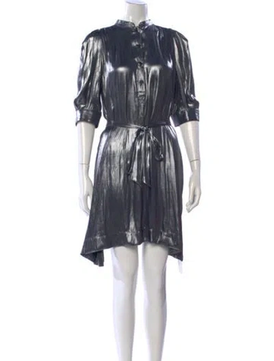 Pre-owned Zadig & Voltaire Mini Dress In Silver