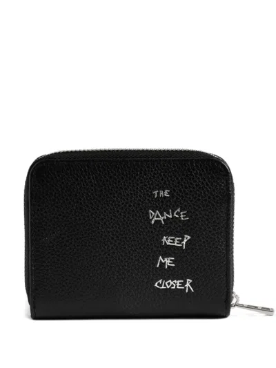 Zadig & Voltaire Mini Graffiti Wallet In Black