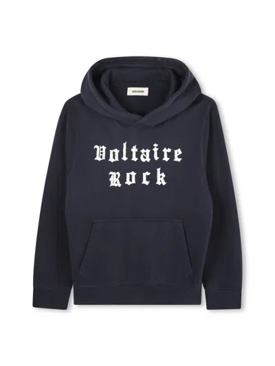 Zadig & Voltaire Mini Hoodie Sweatshirt For Boys In Blue