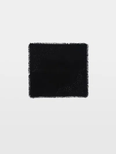 Zadig & Voltaire Mini Stevie Strass Western Scarf In Black