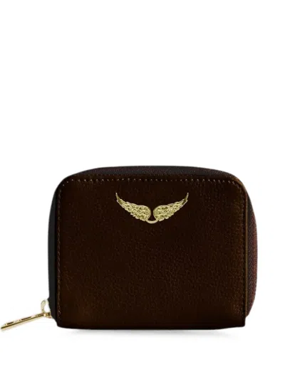 Zadig & Voltaire Mini Zv Coin Purse In Brown