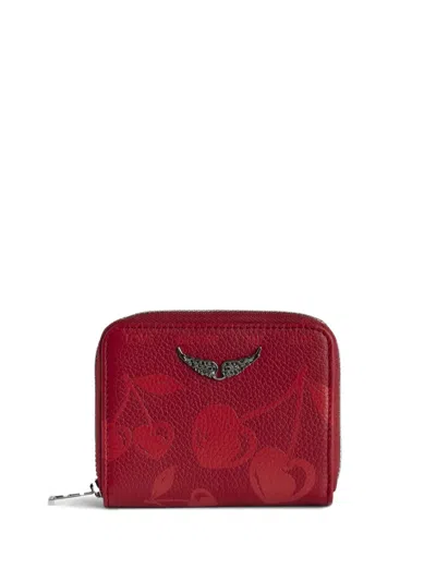 Zadig & Voltaire Mini Zv Coin Purse In Red