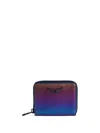 Zadig & Voltaire Mini Zv Iridescent-effect Wallet In Pink