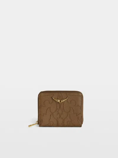 Zadig & Voltaire Mini Zv Wallet In Brown