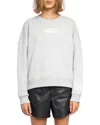 Zadig & Voltaire Womens Mira Logo-print Cotton-jersey Sweatshirt Gris Chine Clai Xs In Gray