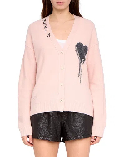 Zadig & Voltaire Womens Pearly Mirkaz V-neck Cashmere Cardigan In Silver