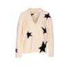 Zadig & Voltaire Womens Ecru Mirkaz Star-motif Cashmere Cardigan In Neutral