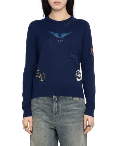 Zadig & Voltaire Miss Cashmere Sweater In Blue
