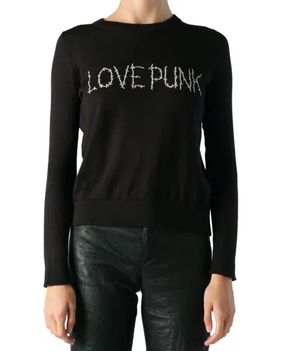 Zadig & Voltaire Miss Love Punk Intarsia Sweater In Black