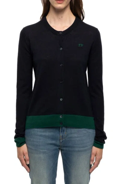 Zadig & Voltaire Missya Cashmere Cardigan In Black