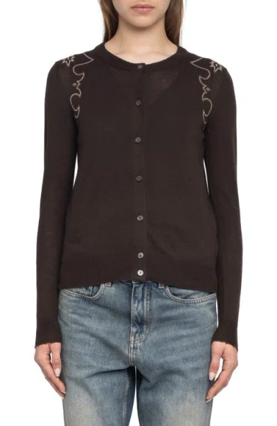 Zadig & Voltaire Missya West Strass Rhinestone Cardigan