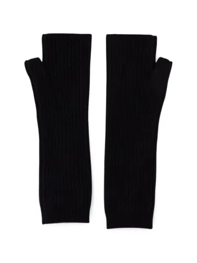 Zadig & Voltaire Mity Ribbed-knit Fingerless Gloves In White
