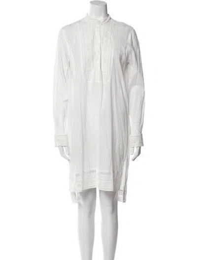 Pre-owned Zadig & Voltaire Mock Neck Knee-length Dress In White