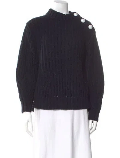 Pre-owned Zadig & Voltaire Mock Neck Sweater In Blue
