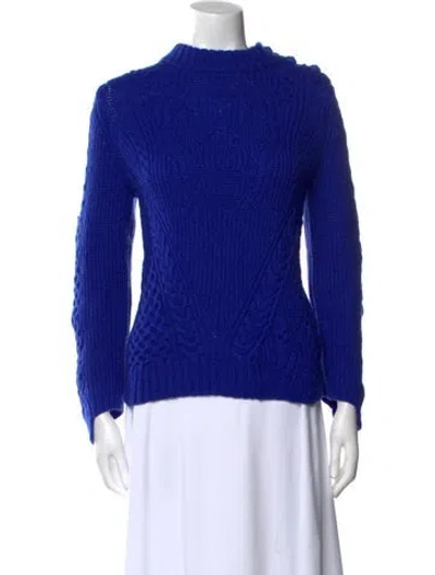 Pre-owned Zadig & Voltaire Mock Neck Sweater In Blue