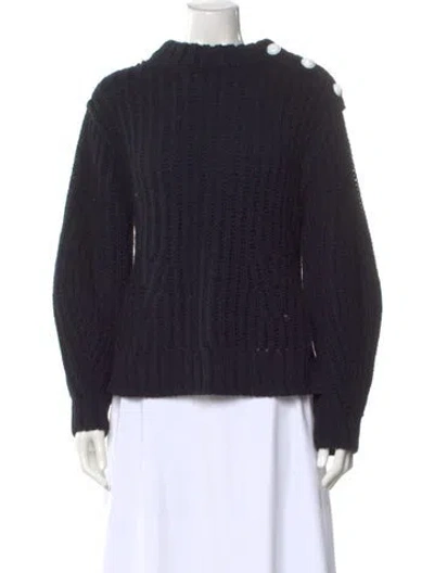 Pre-owned Zadig & Voltaire Mock Neck Sweater In Blue