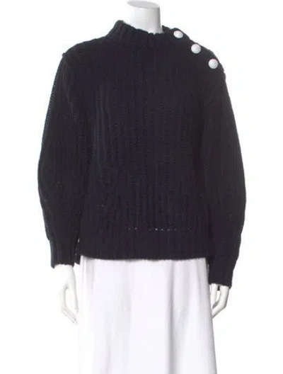 Pre-owned Zadig & Voltaire Mock Neck Sweater In Blue