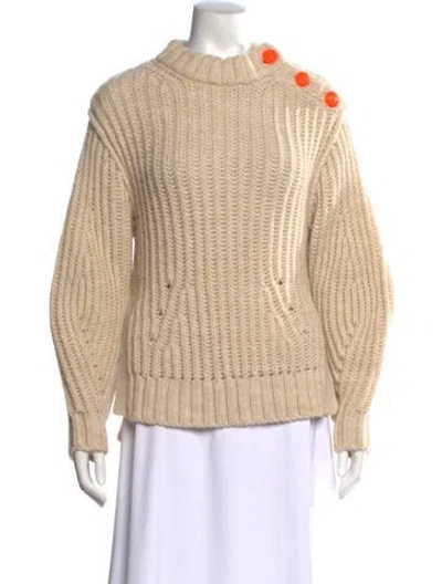 Pre-owned Zadig & Voltaire Mock Neck Sweater In Neutral