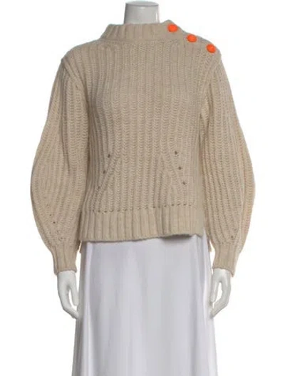 Pre-owned Zadig & Voltaire Mock Neck Sweater In Neutral