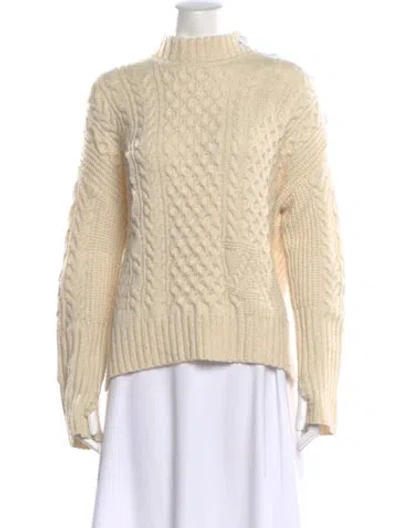 Pre-owned Zadig & Voltaire Mock Neck Sweater In Neutral