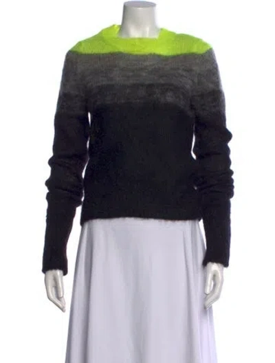 Pre-owned Zadig & Voltaire Mohair Crew Neck Sweater In Black