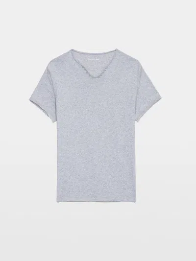 Zadig & Voltaire Monastir Henley T-shirt In Gray
