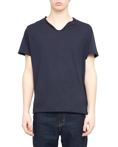 Zadig & Voltaire Monastir Henley Tee In Blue