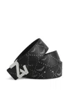 Zadig & Voltaire Monogram-pattern Belt In Black