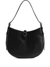 Zadig & Voltaire Moonrise Buckled Shoulder Bag In Black