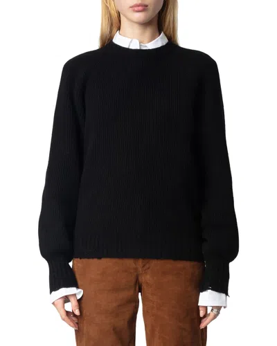 Zadig & Voltaire Moris Cashmere-blend Sweater In Black