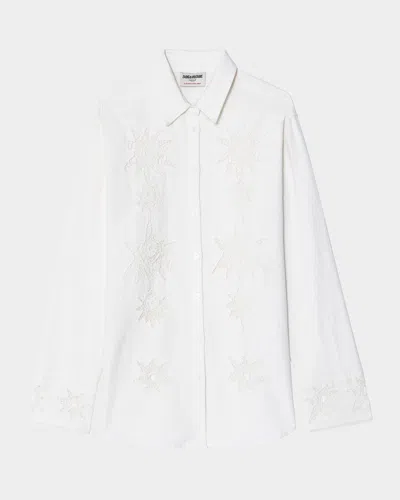 Zadig & Voltaire Morning Embroidered Button-front Shirt
