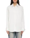 Zadig & Voltaire Morning Pop Logo Stripe Button-up Shirt In White