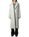 Zadig & Voltaire Mulan Chevron Wool-blend Coat In Animal Print