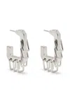 Zadig & Voltaire Multi-hoop Drop Earrings In Silver